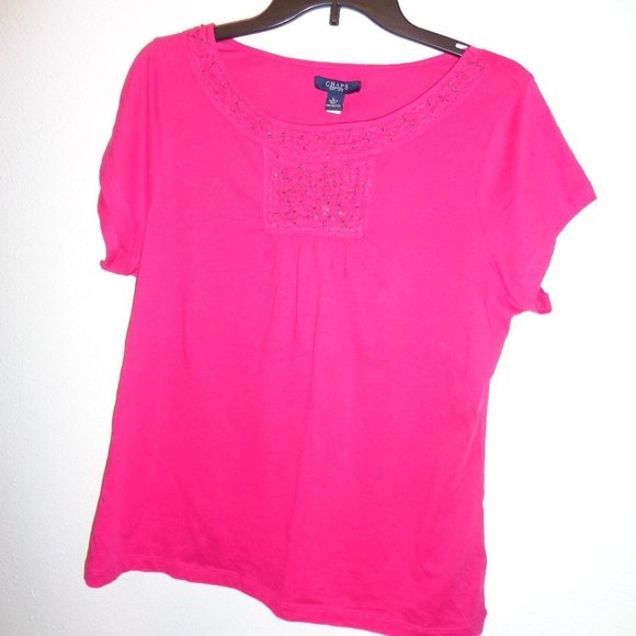 CHAPS Pink Top Size Large NWT - Picture 4 of 10